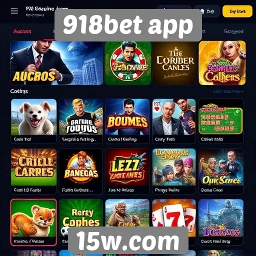 Opções de jogos disponíveis no 918bet app